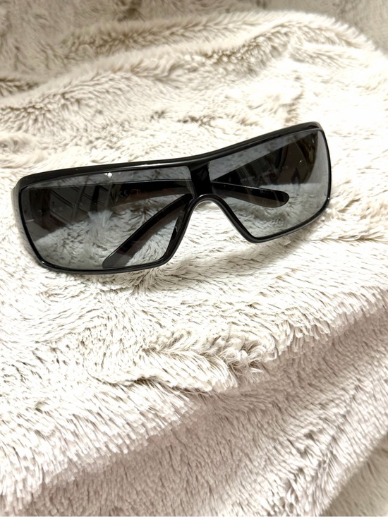 Prada Accessories - Prada SPR 03H Vintage Early 2000’s Shield Wrap Rectangle Sunglasses